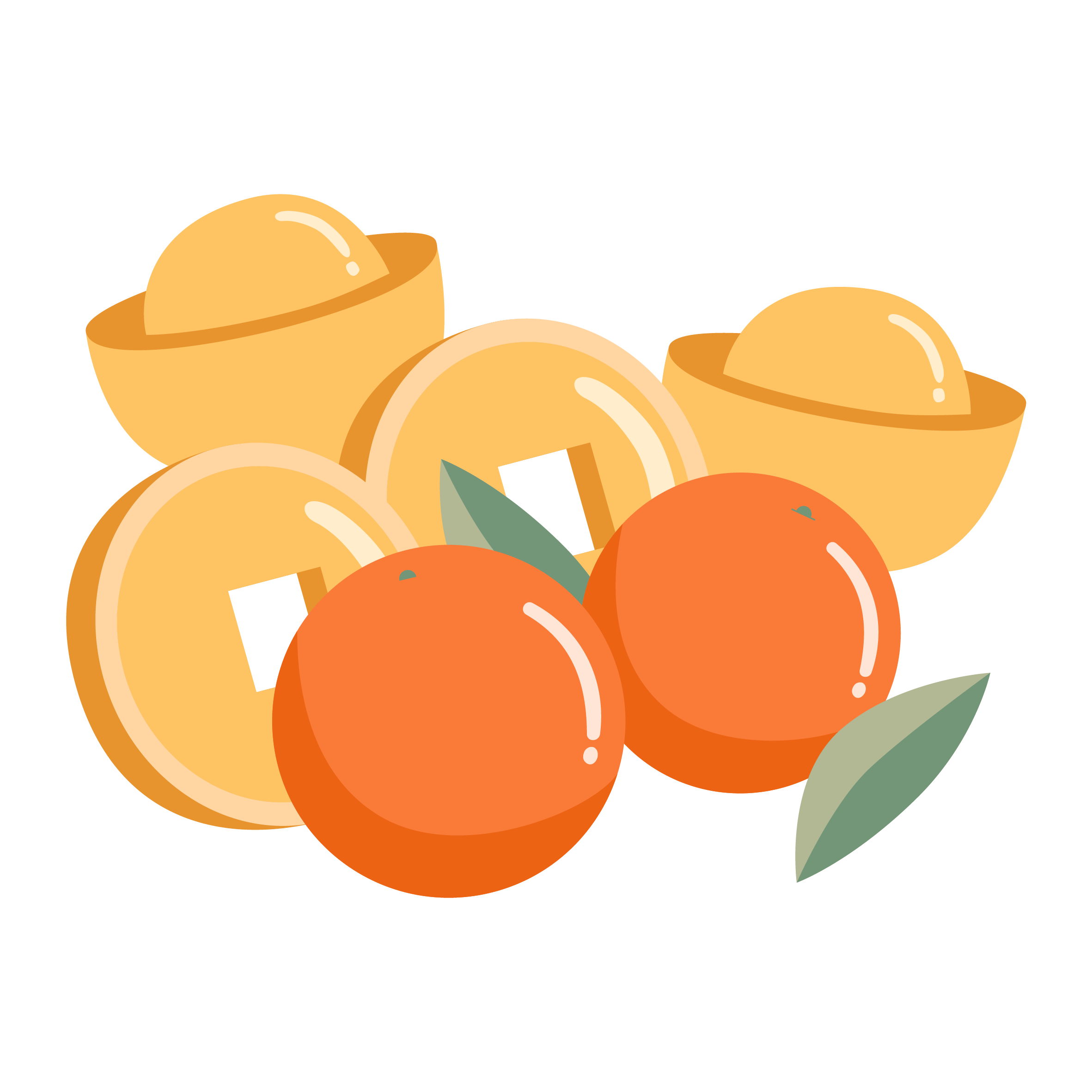 Illustration of mandarin oranges