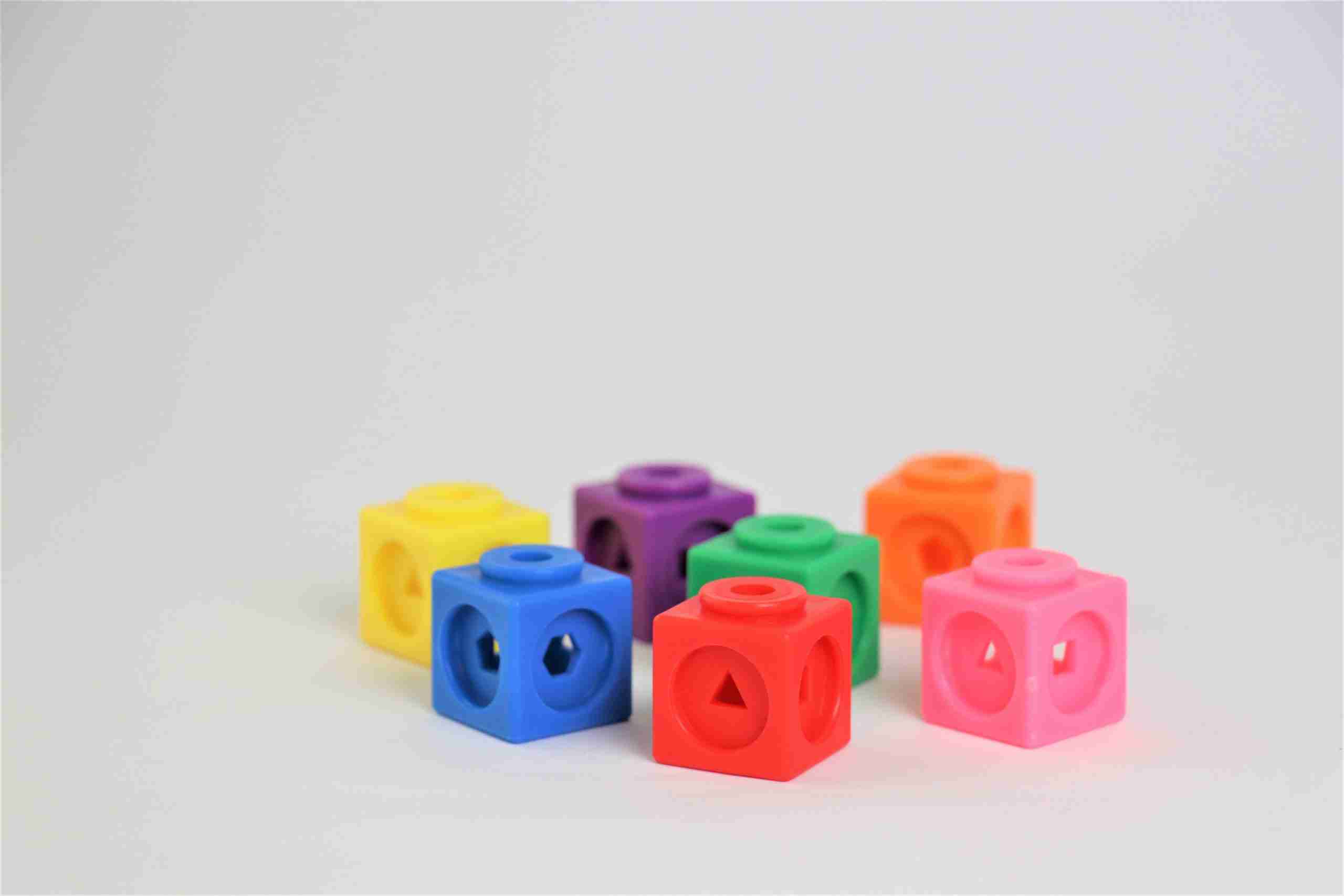 Square cubes used for mathematics lesson