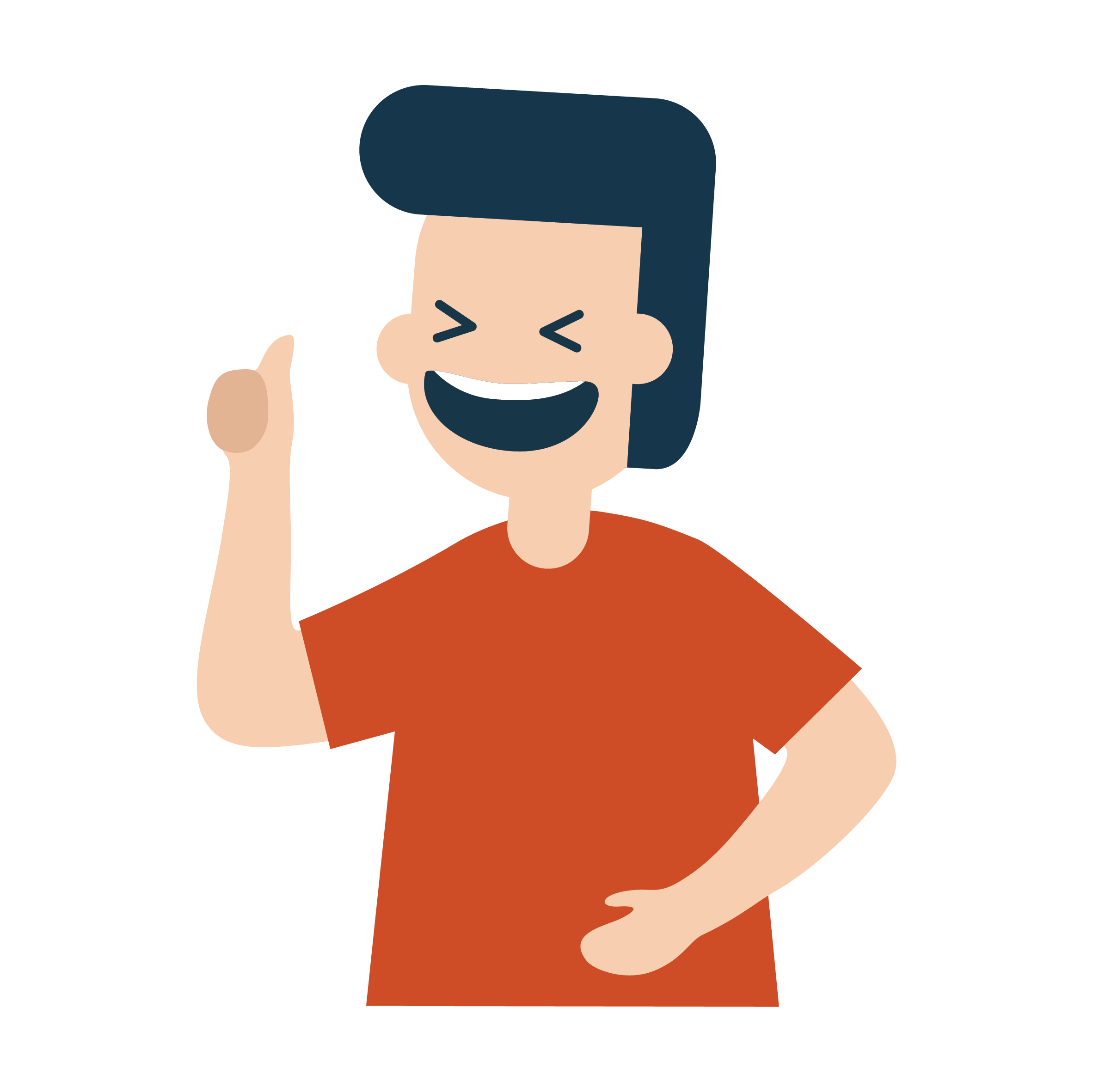 Man with a thumbs up