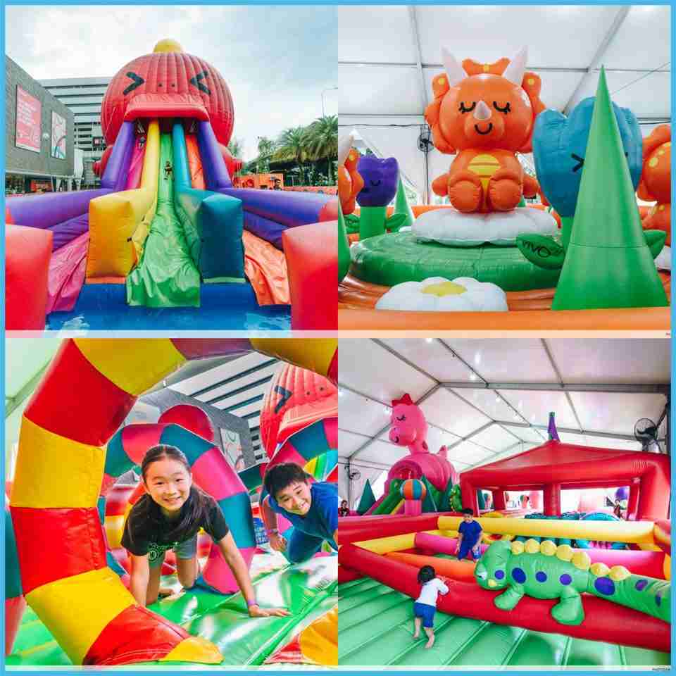 Dino inflatable park promotion